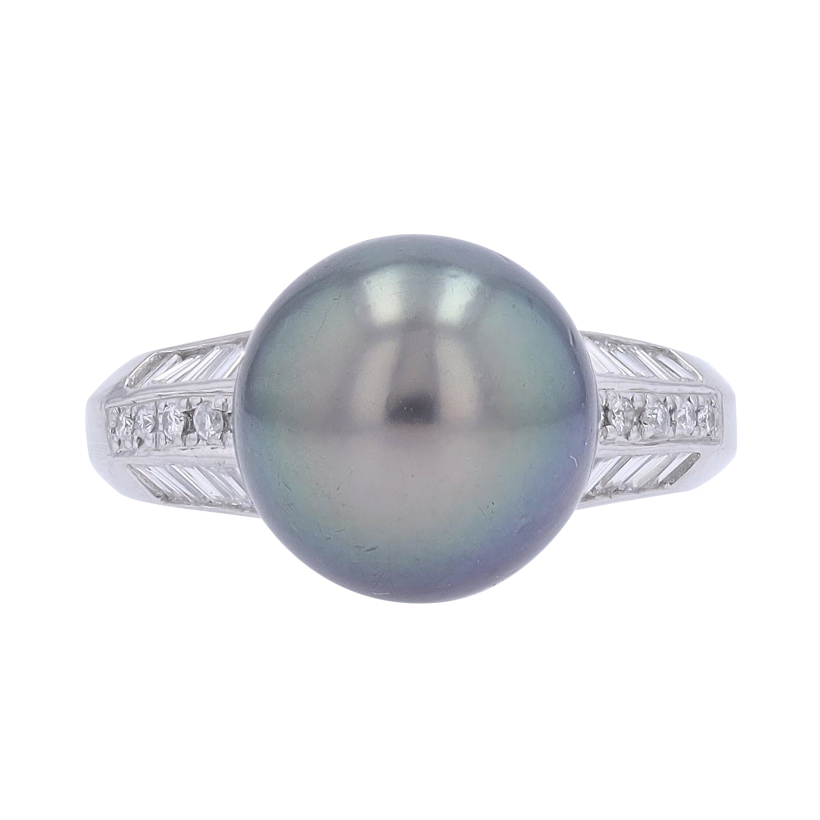 PT900 11.4MM Tahitian Pearl Ring