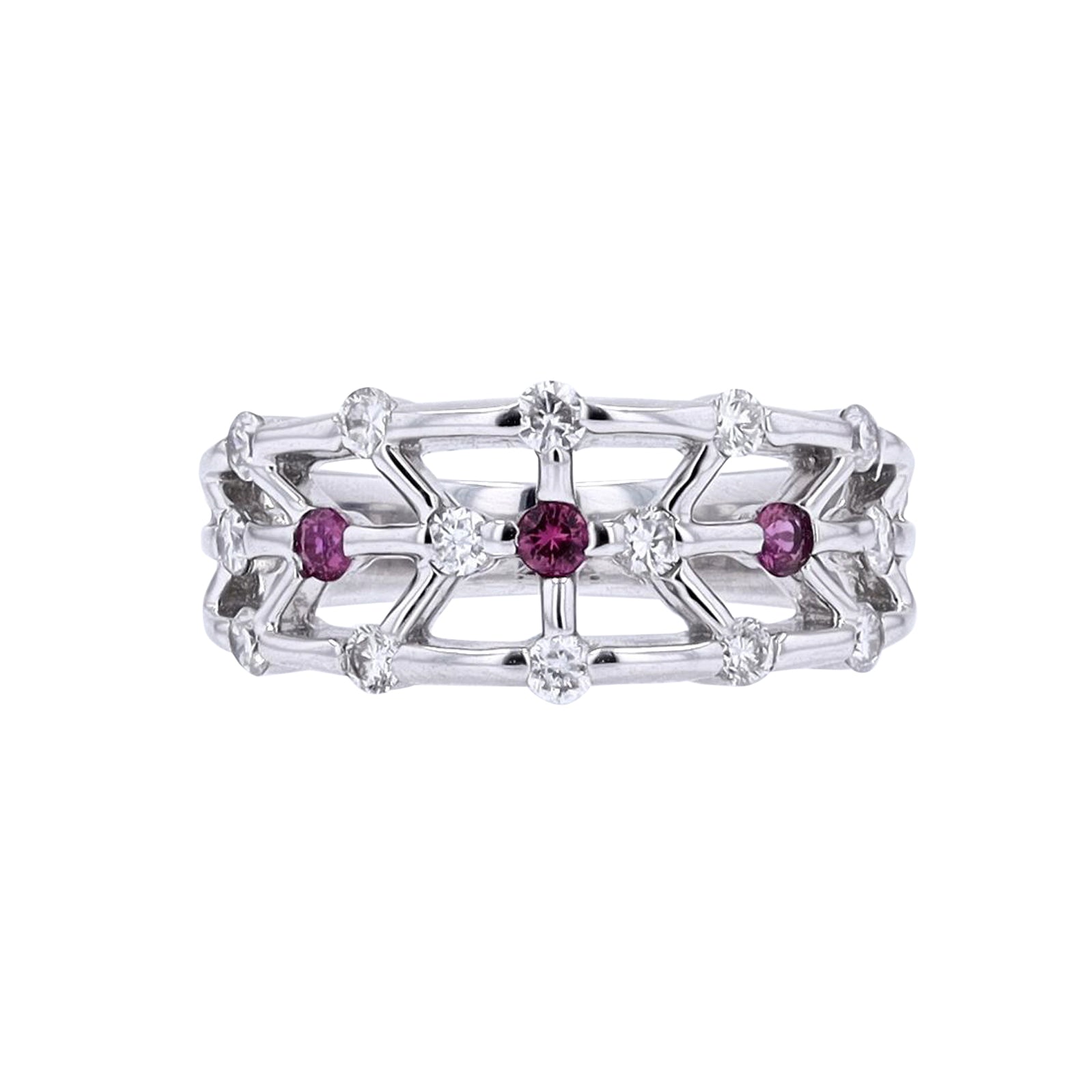 18K WG Ruby & Diamond Ring