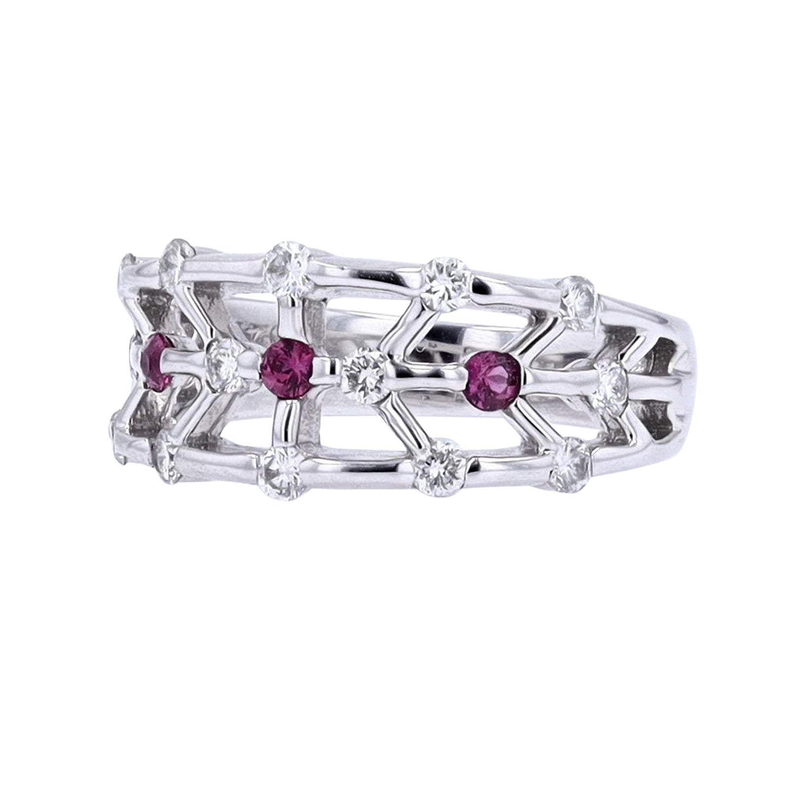 18K WG Ruby & Diamond Ring