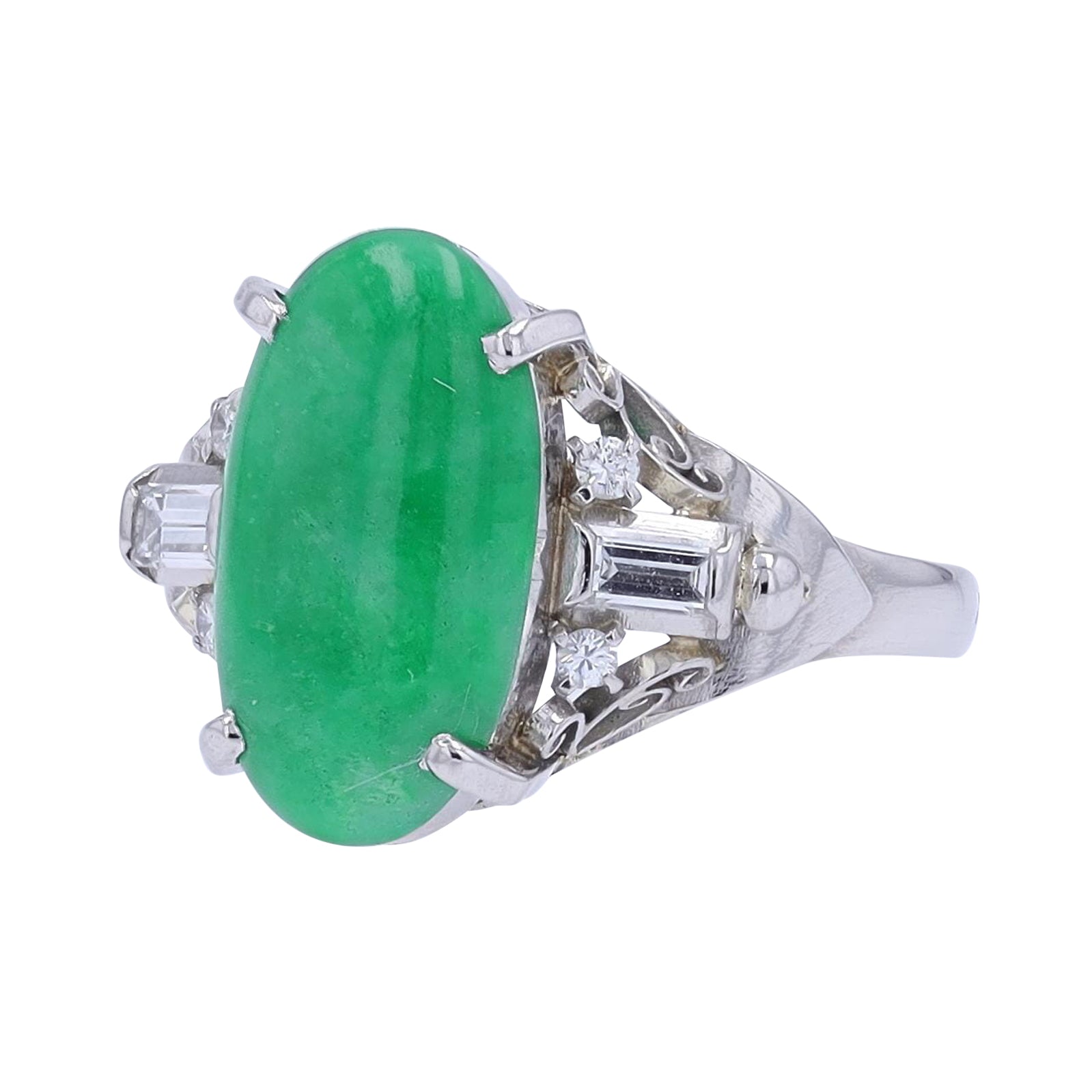 PT900 3.77 CT Jade Ring