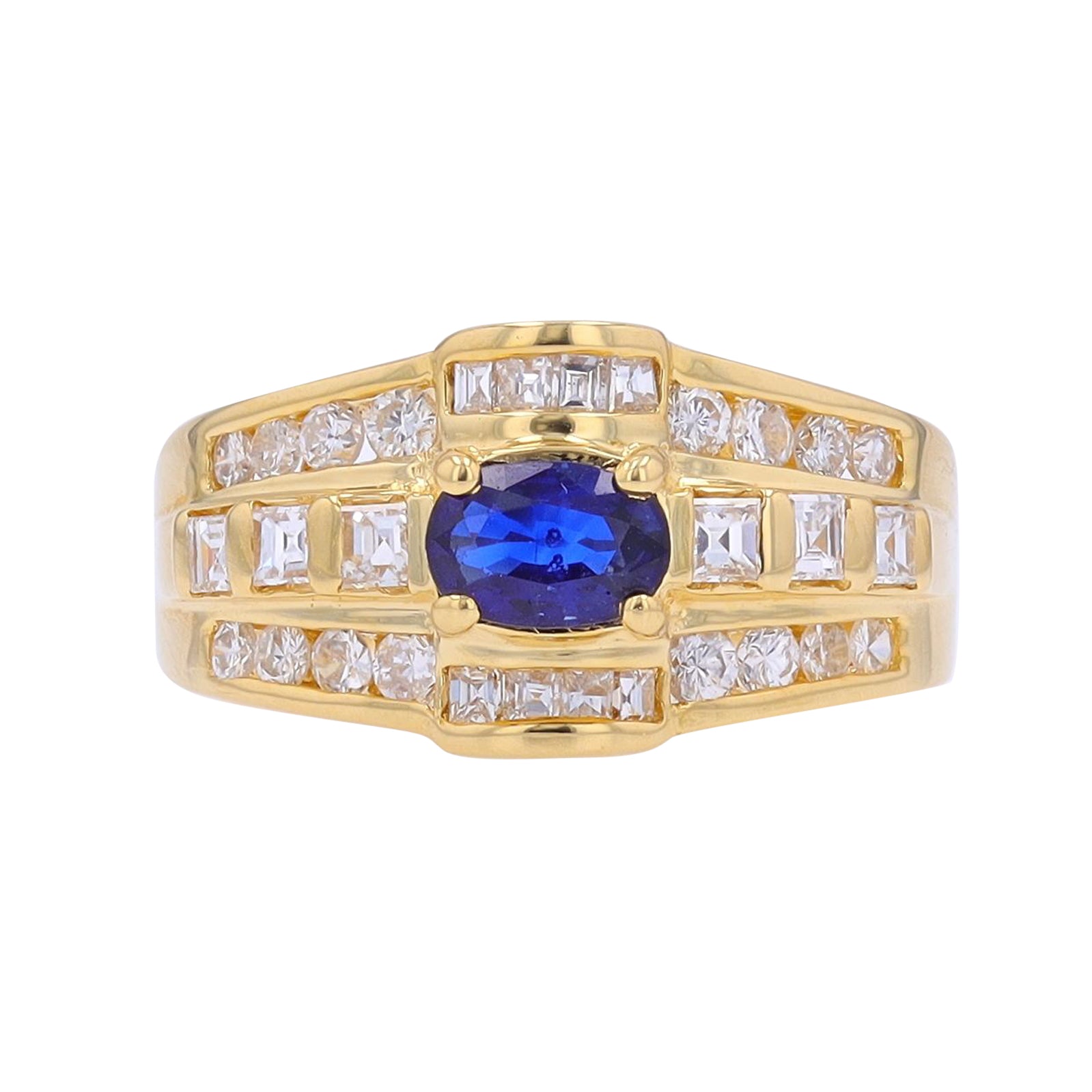 18K YG 0.74 CT Sapphire Center Ring<p><strong>$899</p></strong>