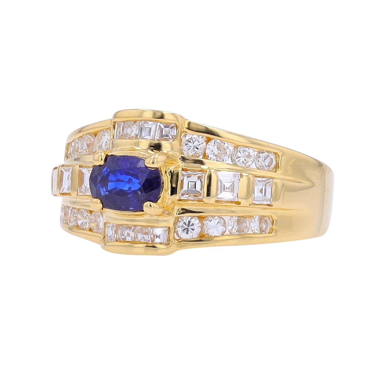 18K YG 0.74 CT Sapphire Center Ring<p><strong>$899</p></strong>