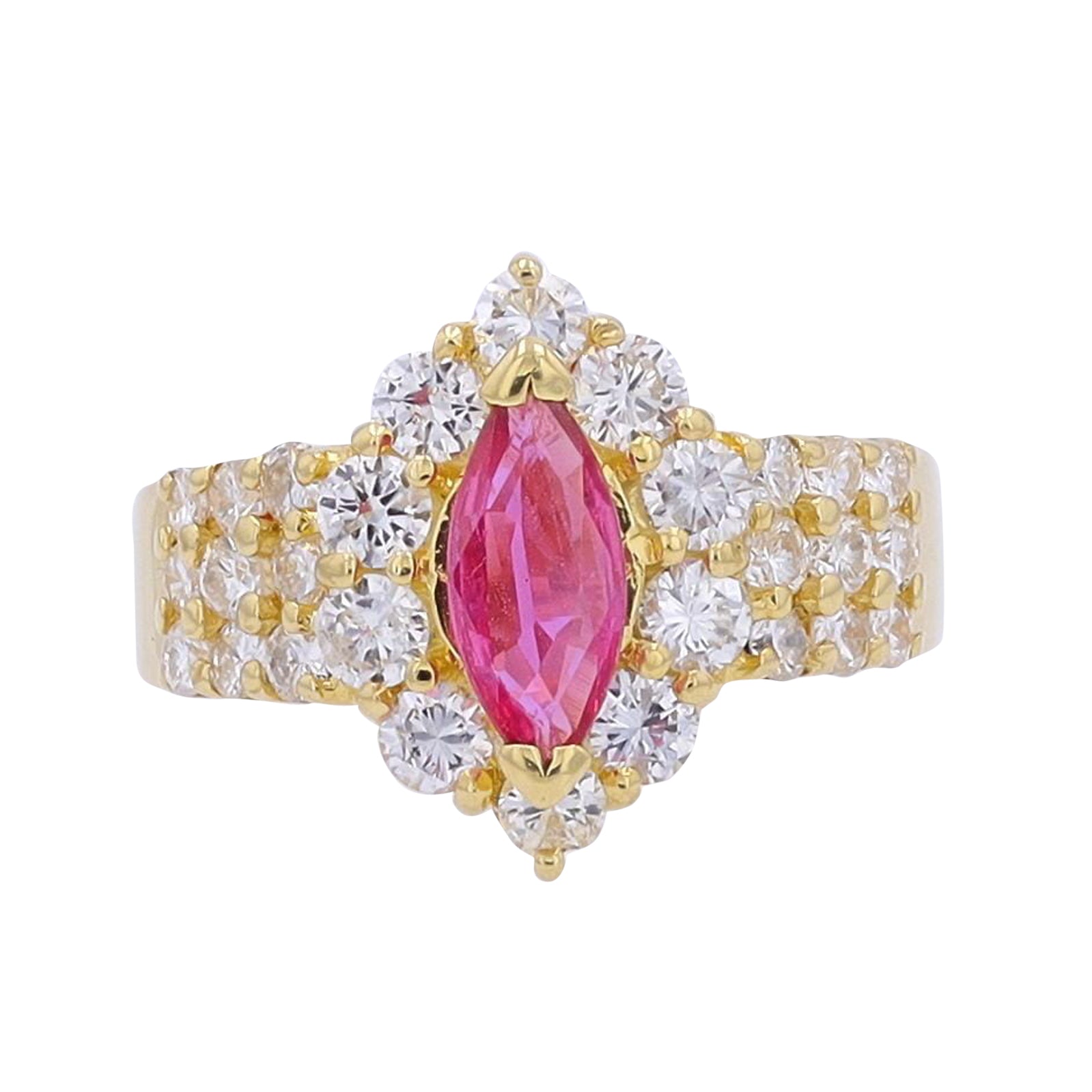18K YG .55 CTW Ruby Ring