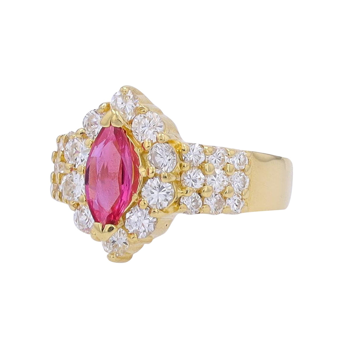 18K YG .55 CTW Ruby Ring