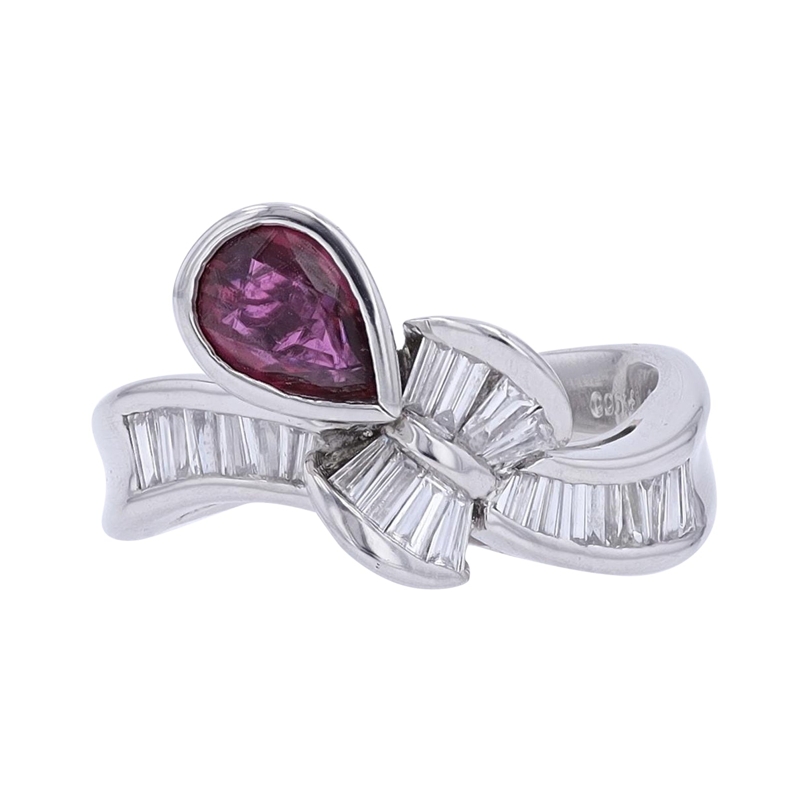 PT900 .98 CT Ruby RIng