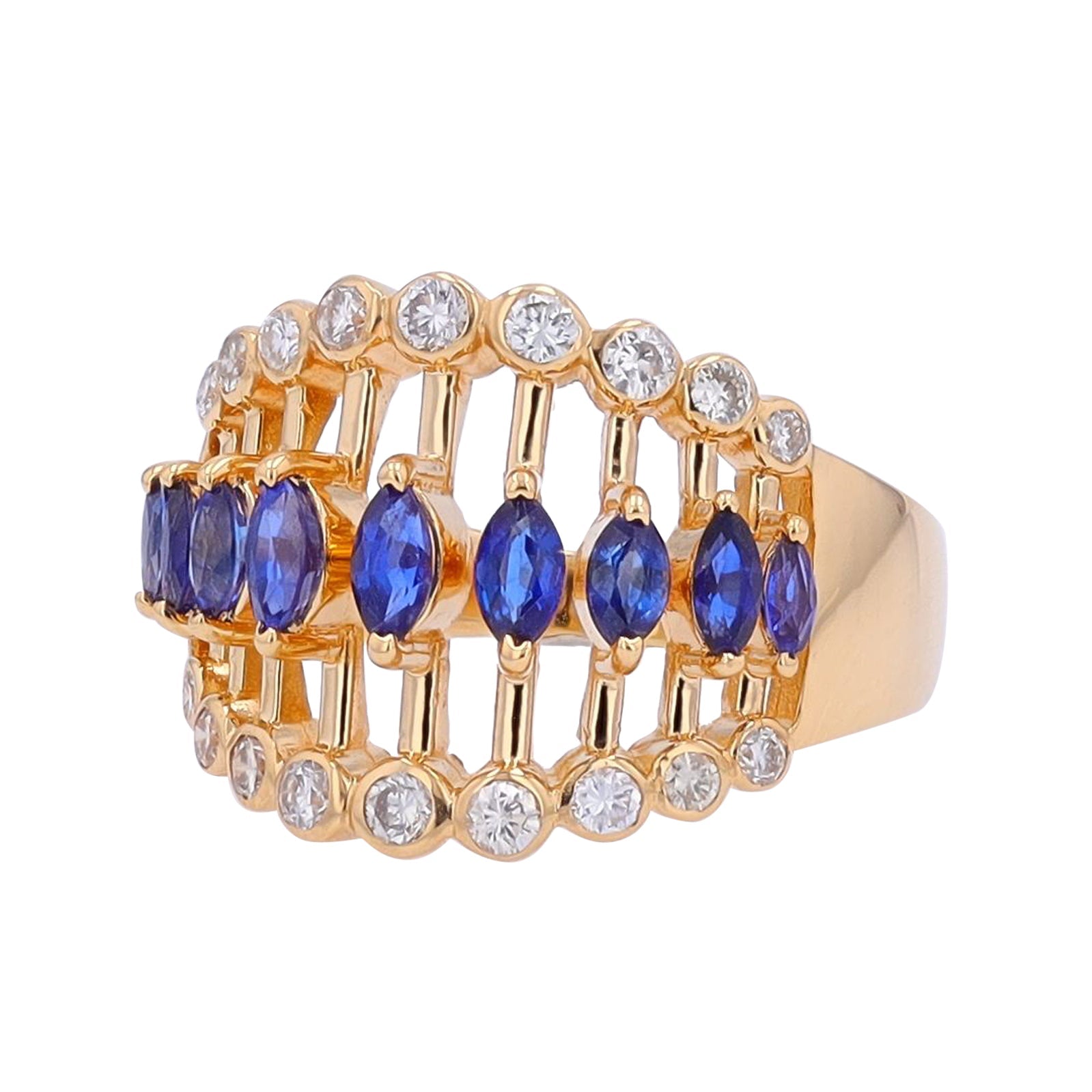 18K YG 1.02 CT Sapphire Ring