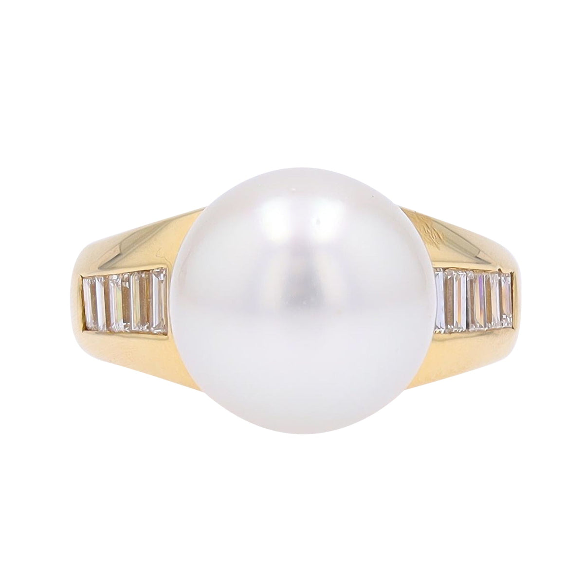 18K YG 11.6 MM Pearl Ring