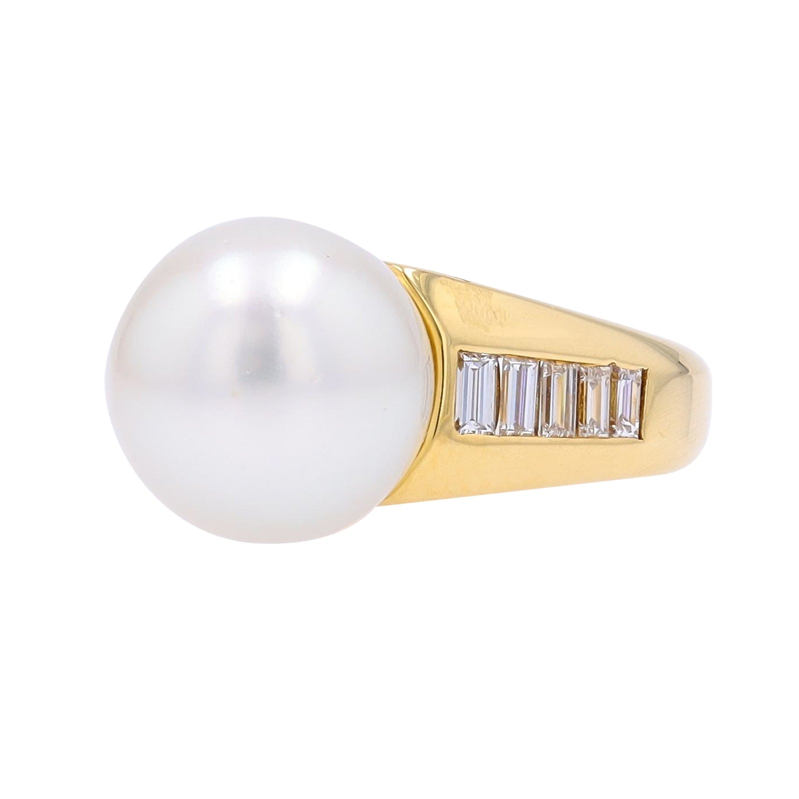 18K YG 11.6 MM Pearl Ring