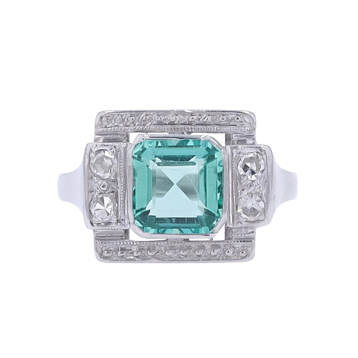 18K WG 1.40 CT No Oil Colombian Emerald Ring<p><strong>GIA Available</p></strong>