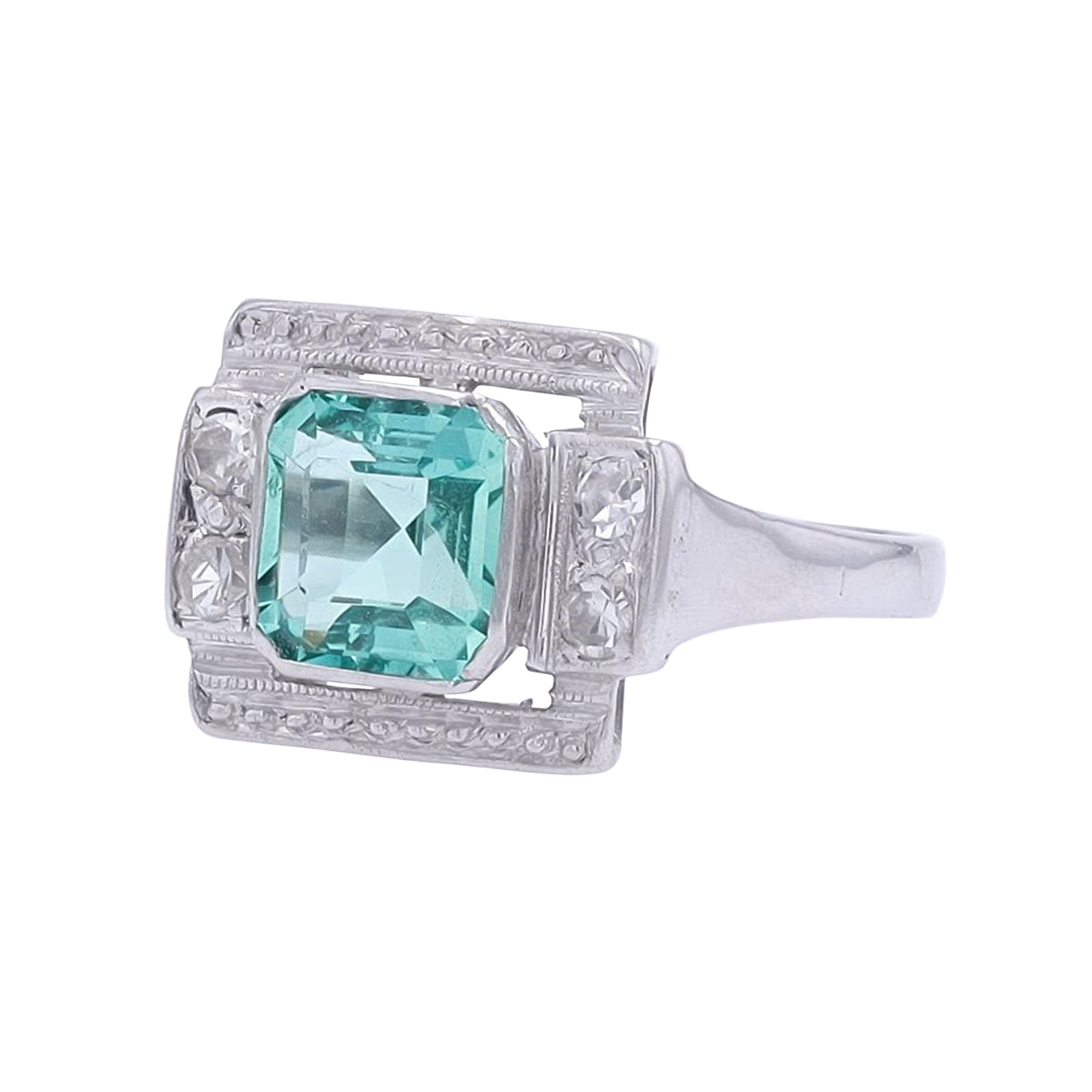 18K WG 1.40 CT No Oil Colombian Emerald Ring<p><strong>GIA Available</p></strong>