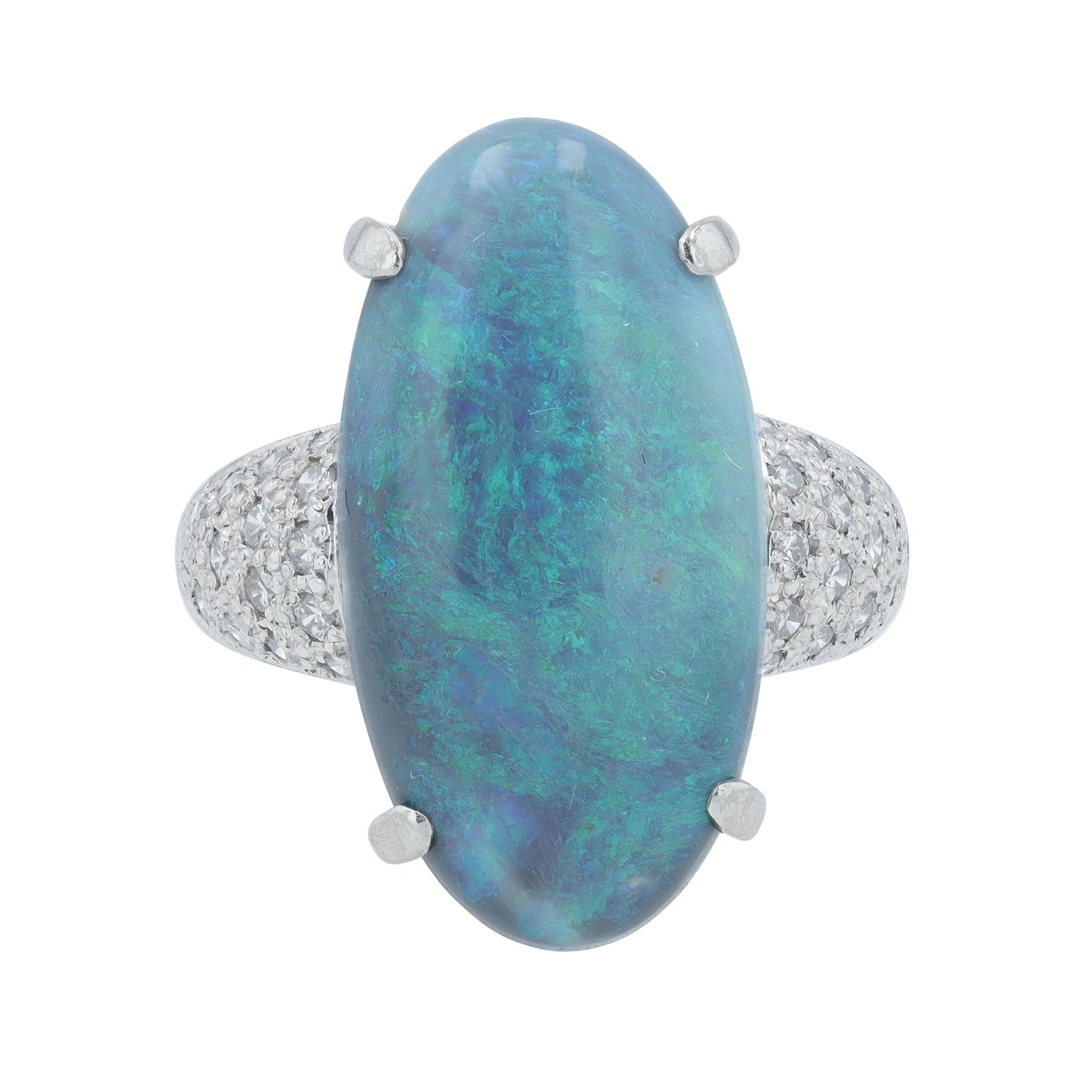 PT900 9.36 CT Opal Oval Ring