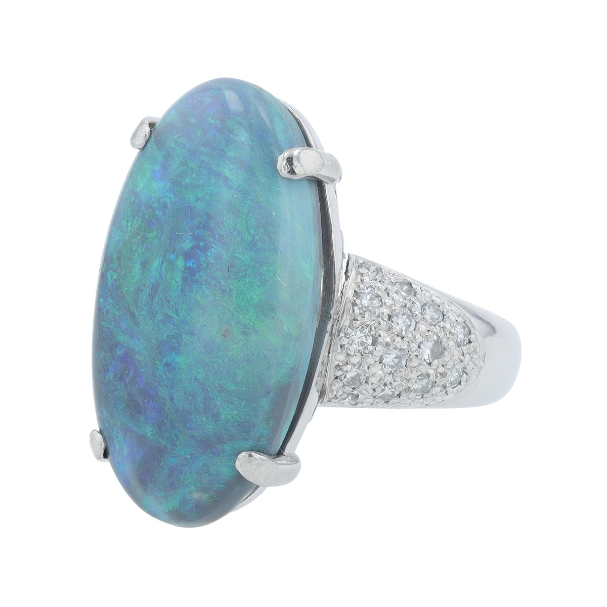 PT900 9.36 CT Opal Oval Ring