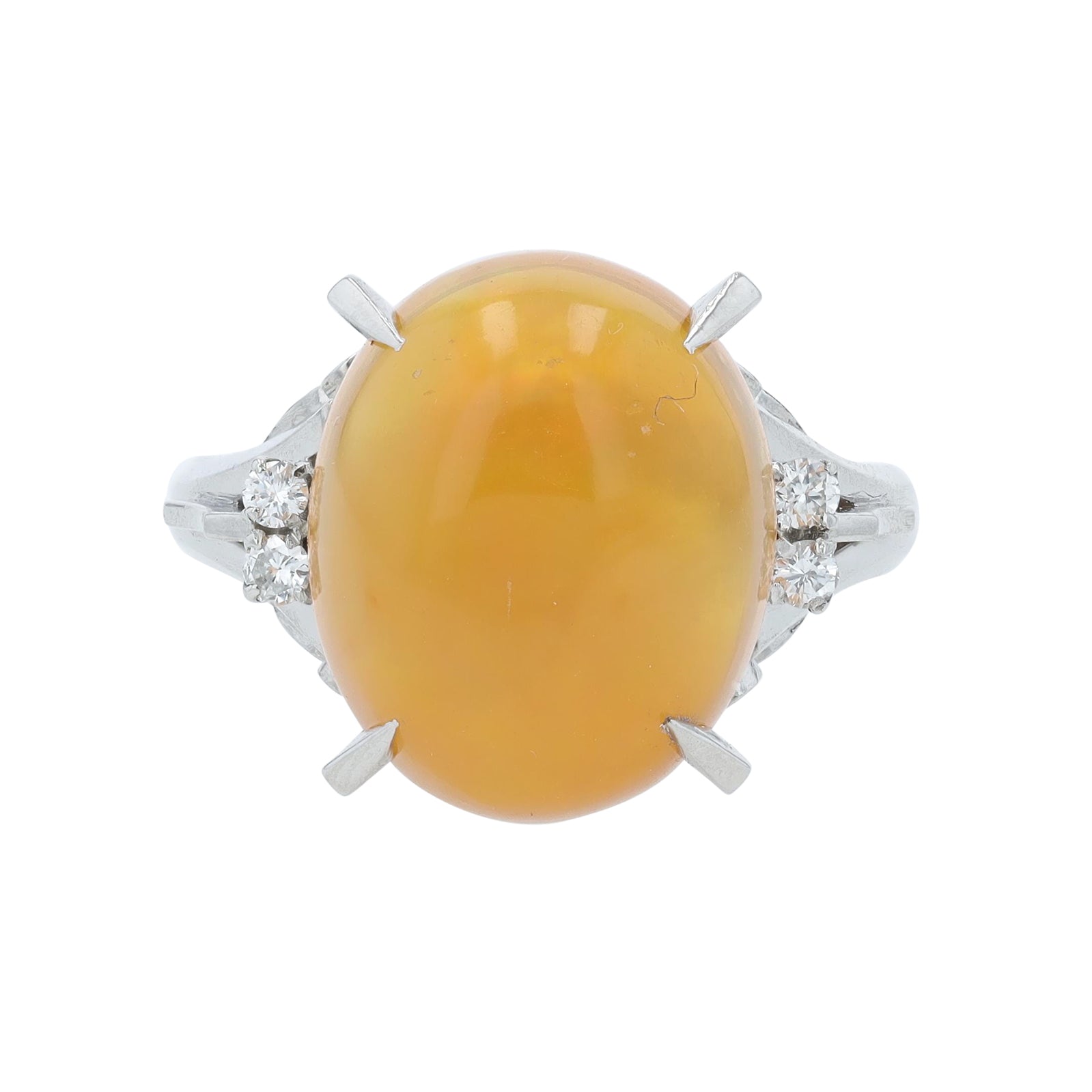 Pt900 Fire Opal Center Ring<p><strong>$899</p></strong>