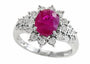14K EFFY WG 1.90 CT Ruby Halo Ring