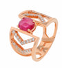 14K EFFY RG .86 CT Mozambique Ruby Ring