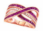 14K EFFY RG 1.22 CT Ruby Crossover Ring