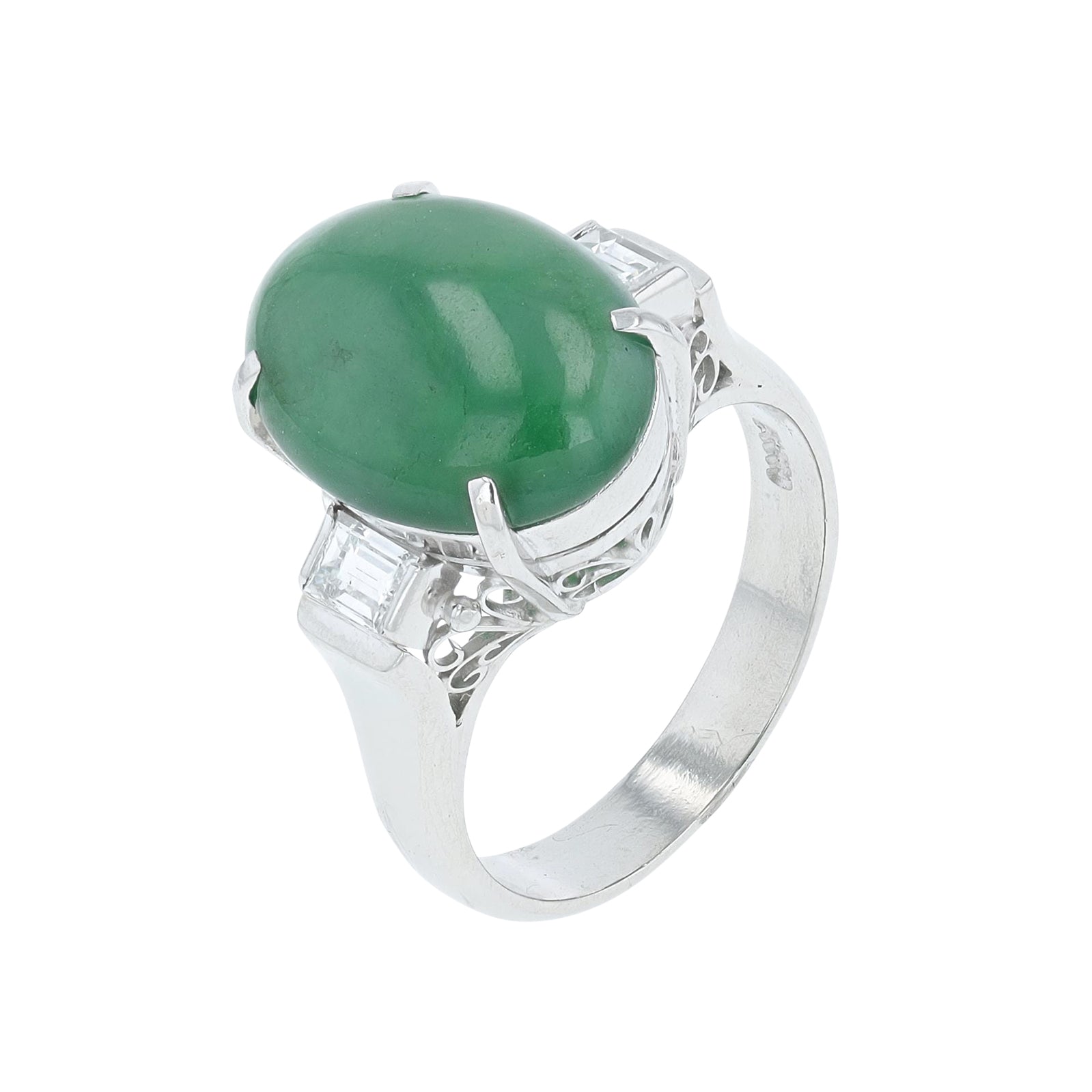 PT900 5.53 CT Jade Ring