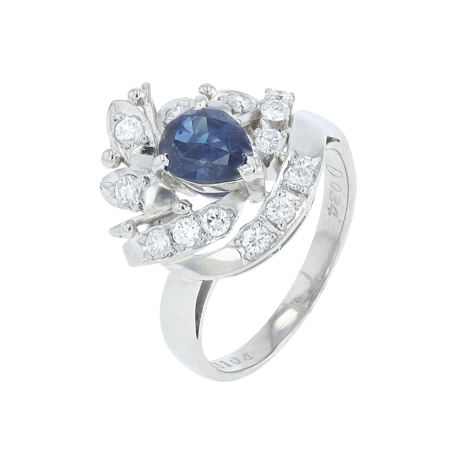 PT900 1.04 CT Sapphire Center Ring