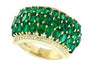 14K EFFY YG 3.73 CT Emerald Wide Band