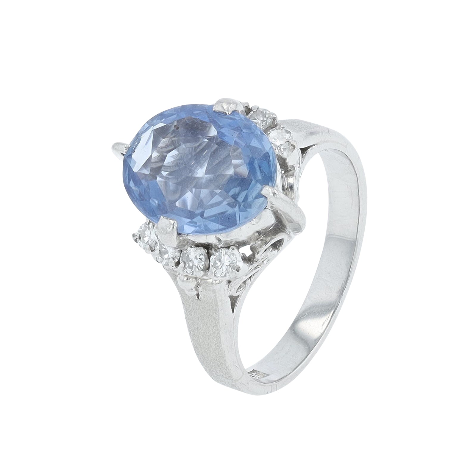 PT900  3.78 CT No Heat Ceylon Sapphire Ring<p><strong>GIA Available</p></strong>