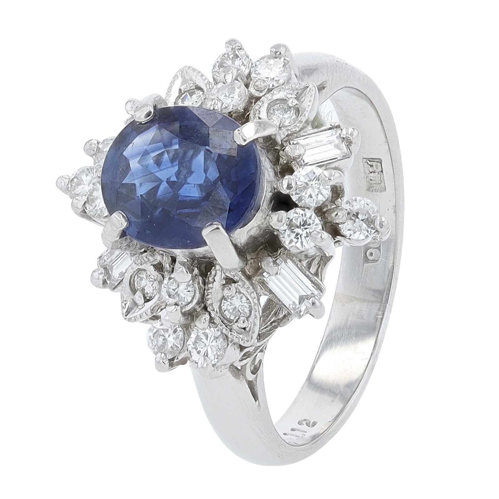 PT900 1.12 CT Sapphire Center Ring