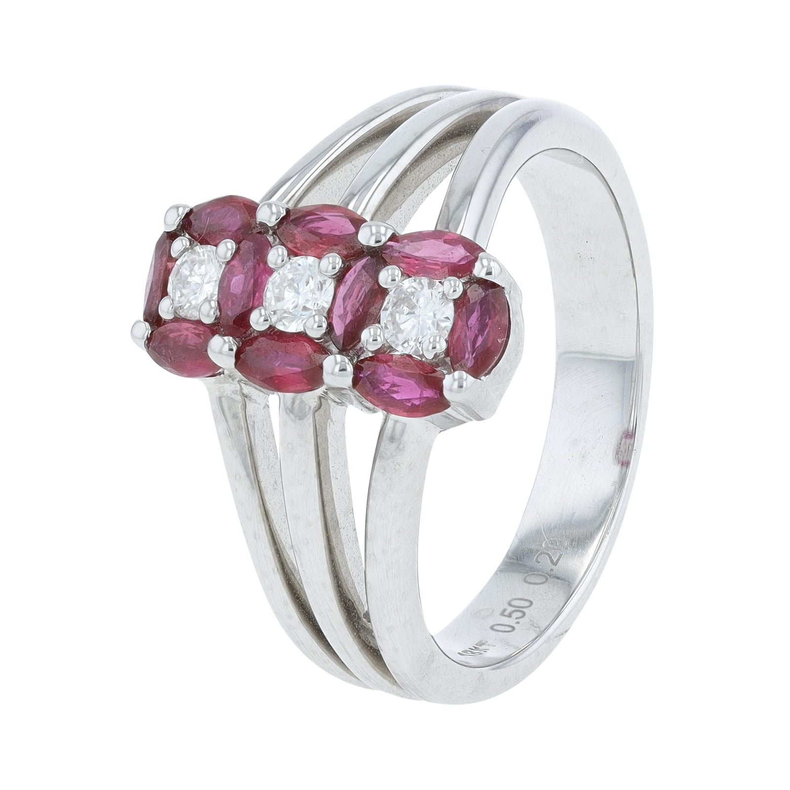 18K WG .50 CTW Ruby Ring