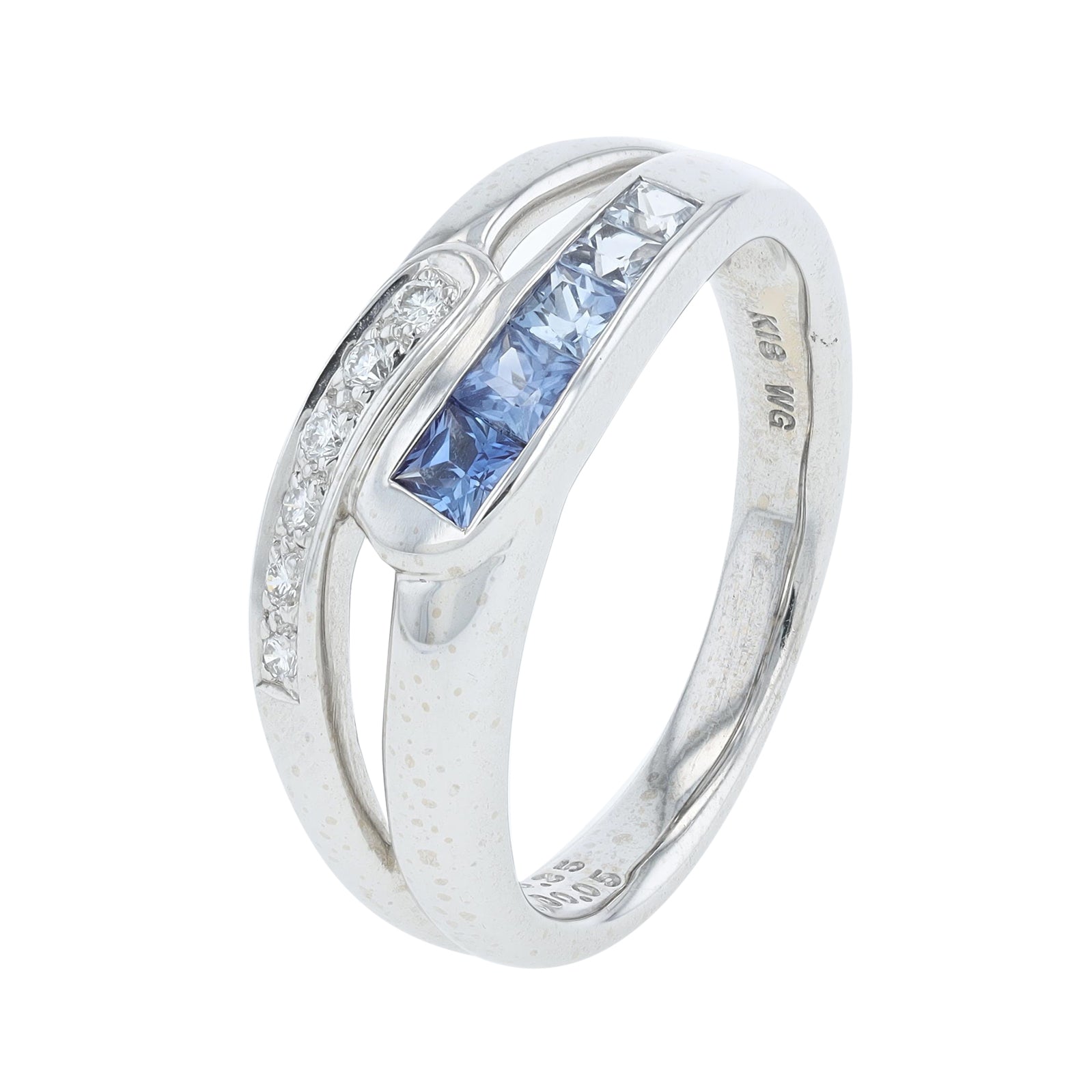 18K WG .35 CTW Sapphire Ring