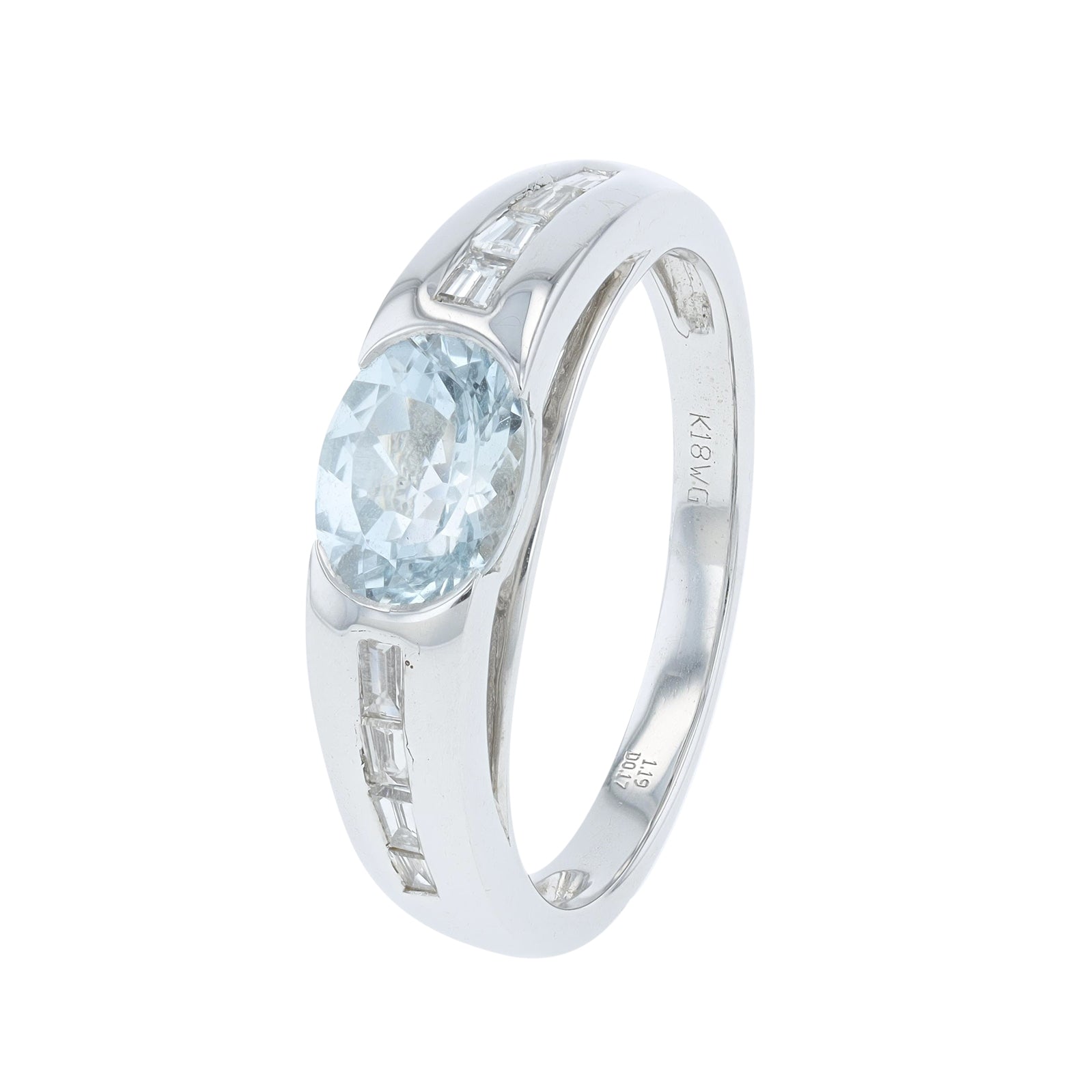 18K WG 1.19 CT Aqua Ring