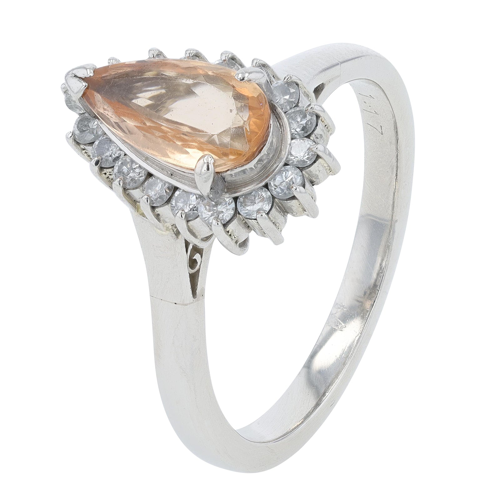 PT900 1.17 CT Imperial Topaz Ring
