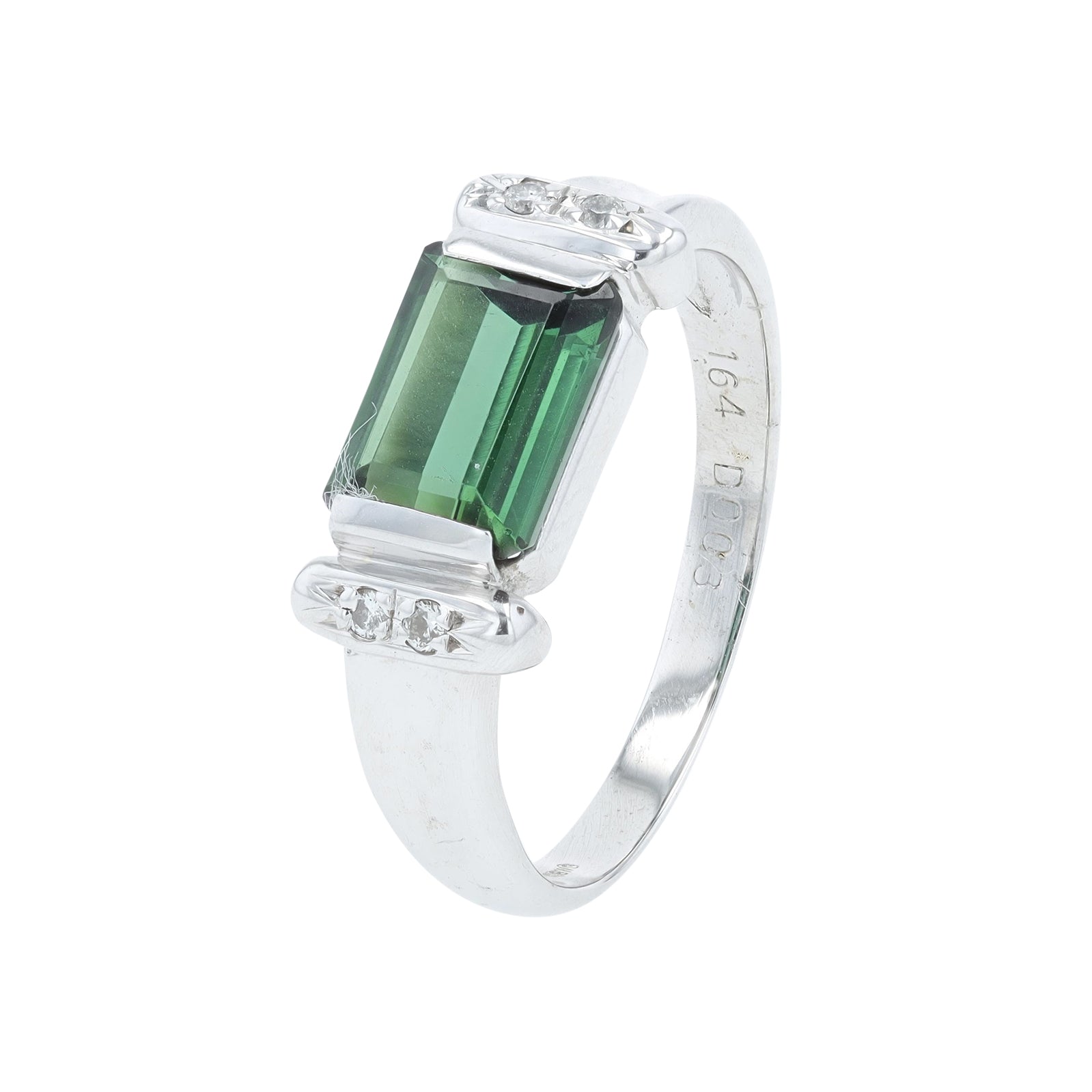 18K WG 1.64 CT Tourmaline Ring