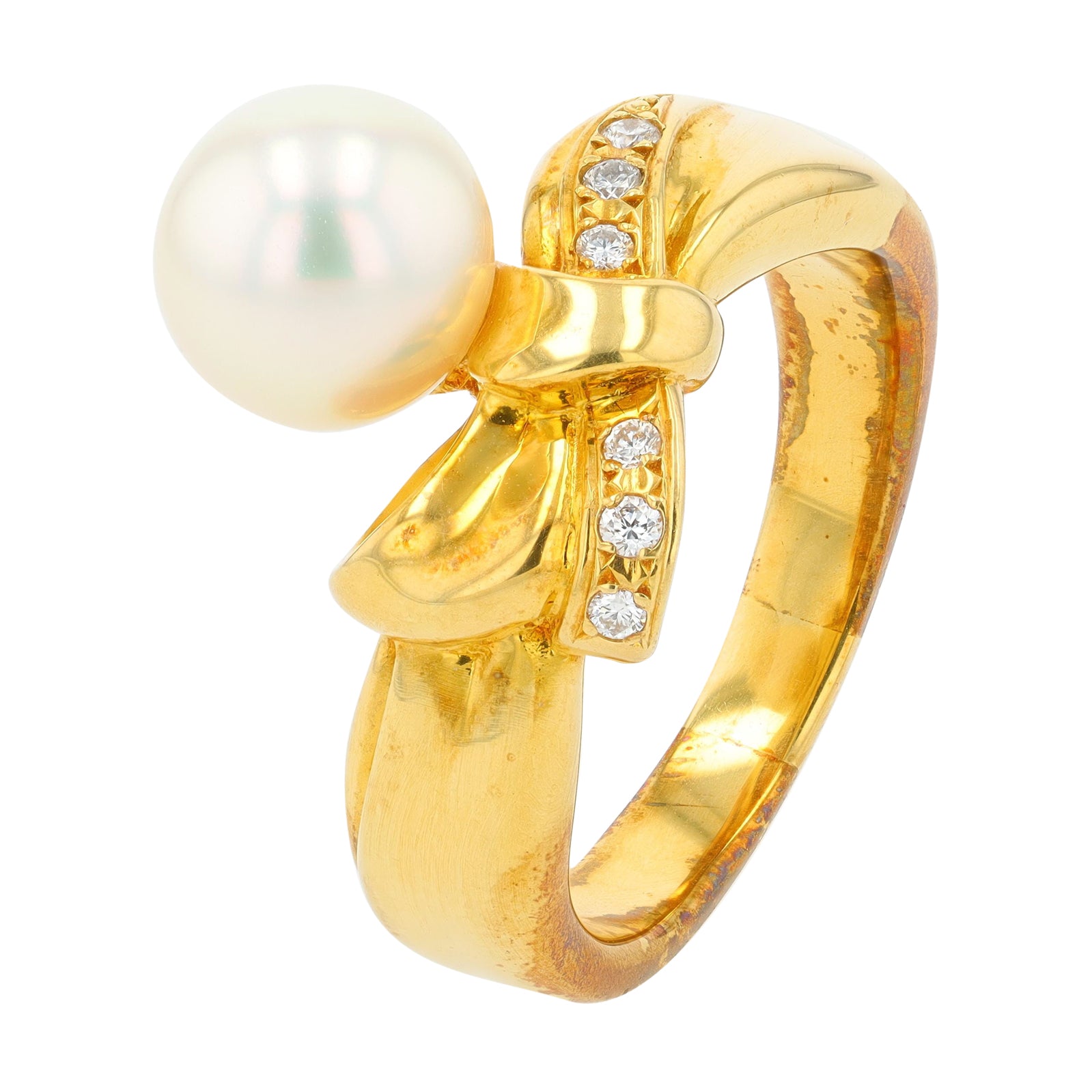 18K YG Mikimoto 8 MM Pearl Ring
