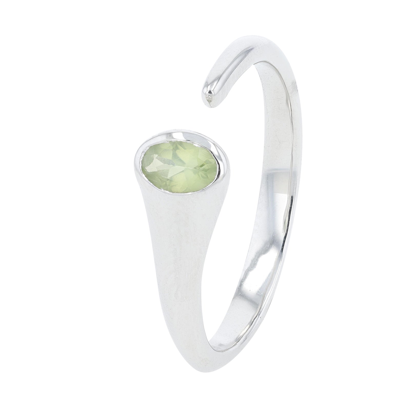 10K WG Gemstone Cuff Ring