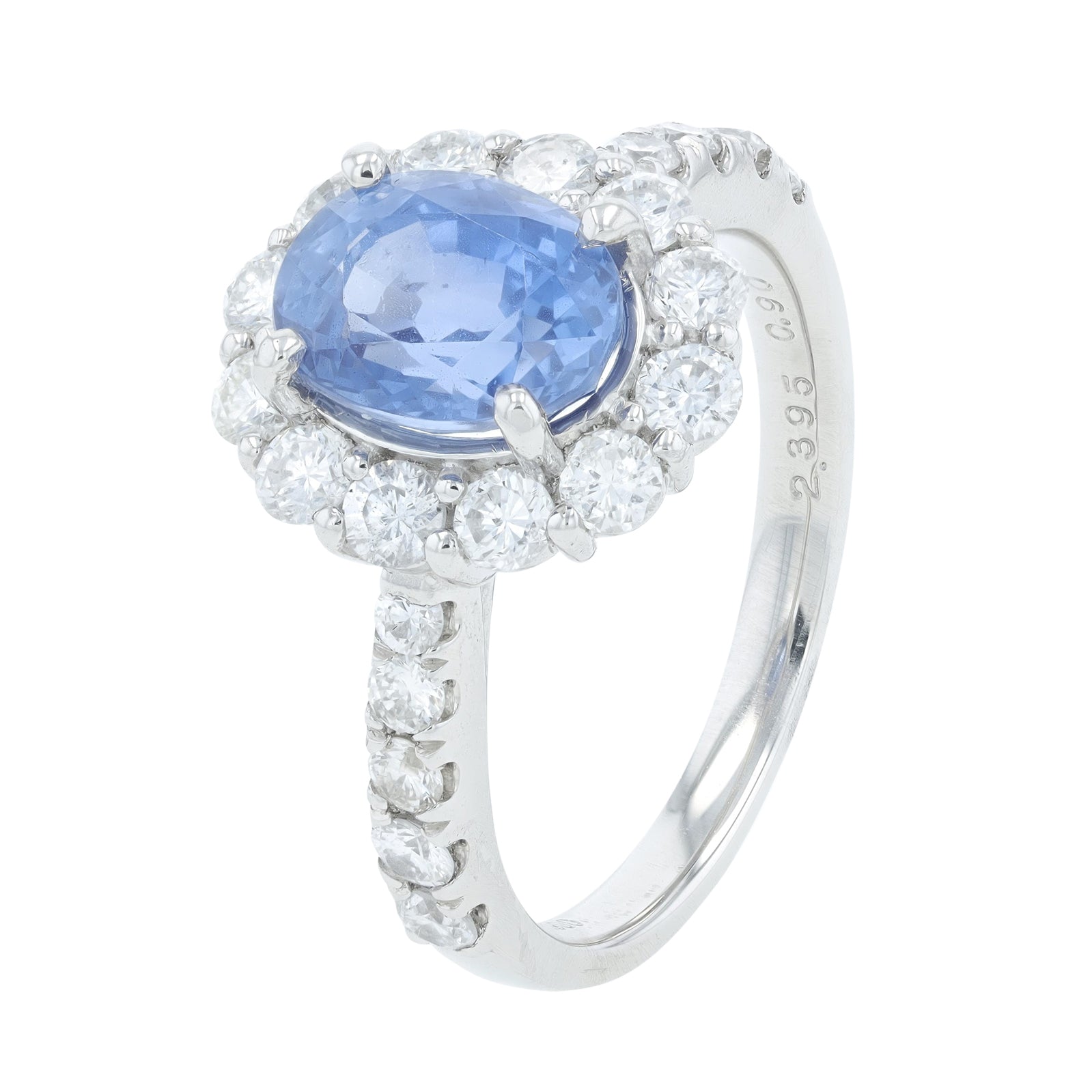 PT900 2.395 CT Sapphire Halo Ring
