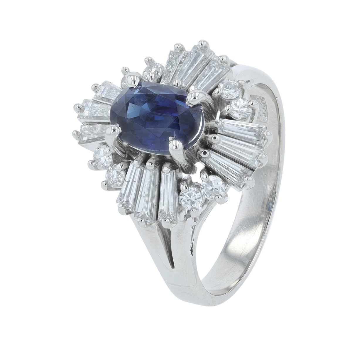 PT900 1.30 CT Sapphire Center Ring