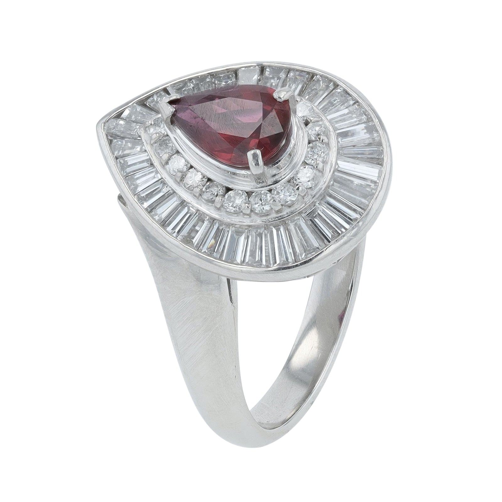 PT900 0.70 CT Ruby Ring