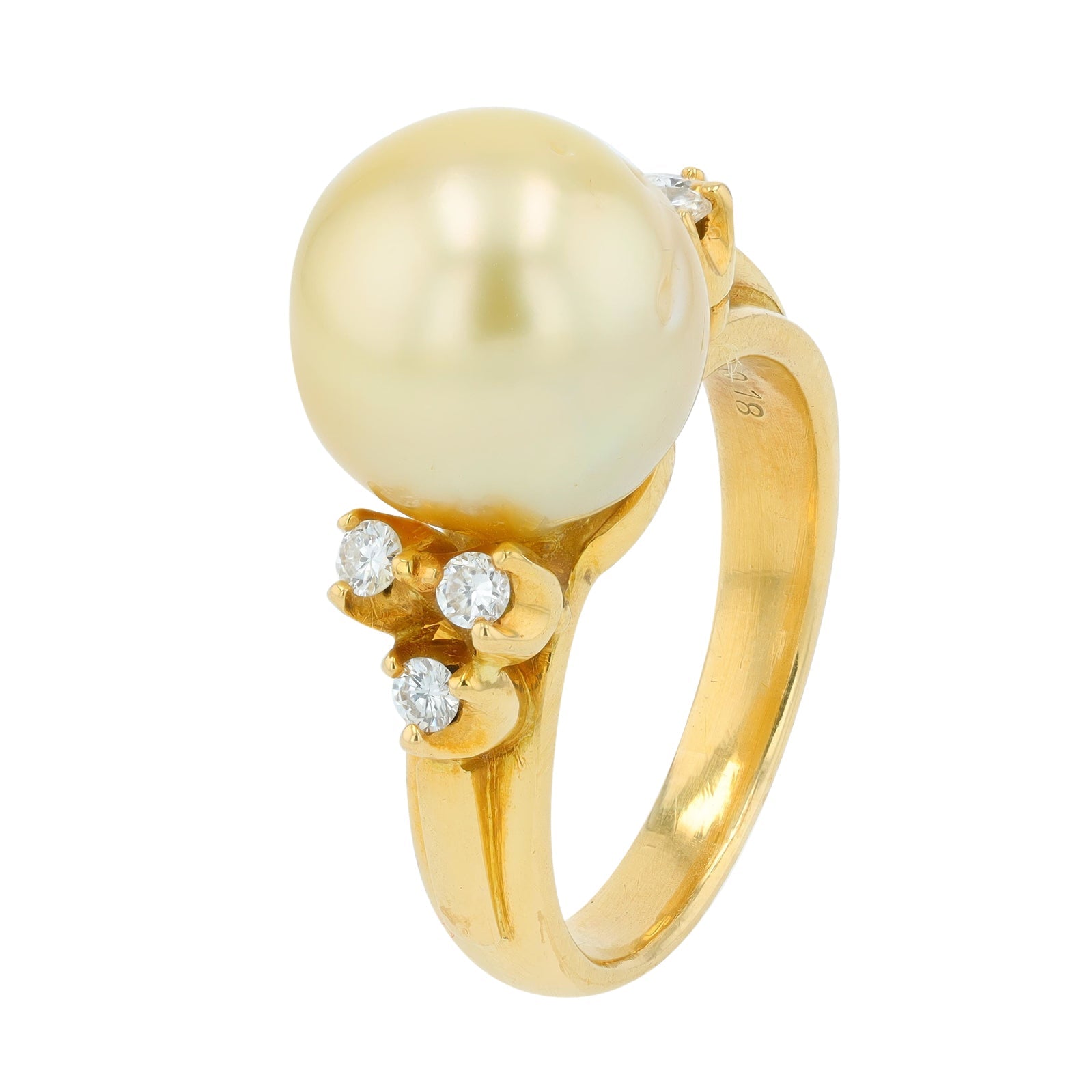 18K YG 10.6 MM Pearl Ring
