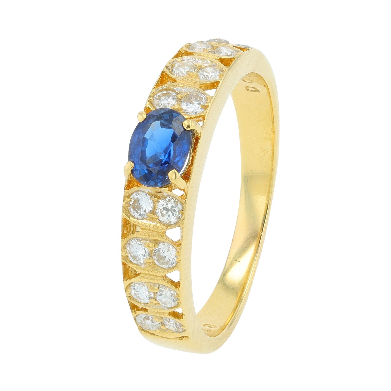 18K YG 0.48 CT Sapphire Ring