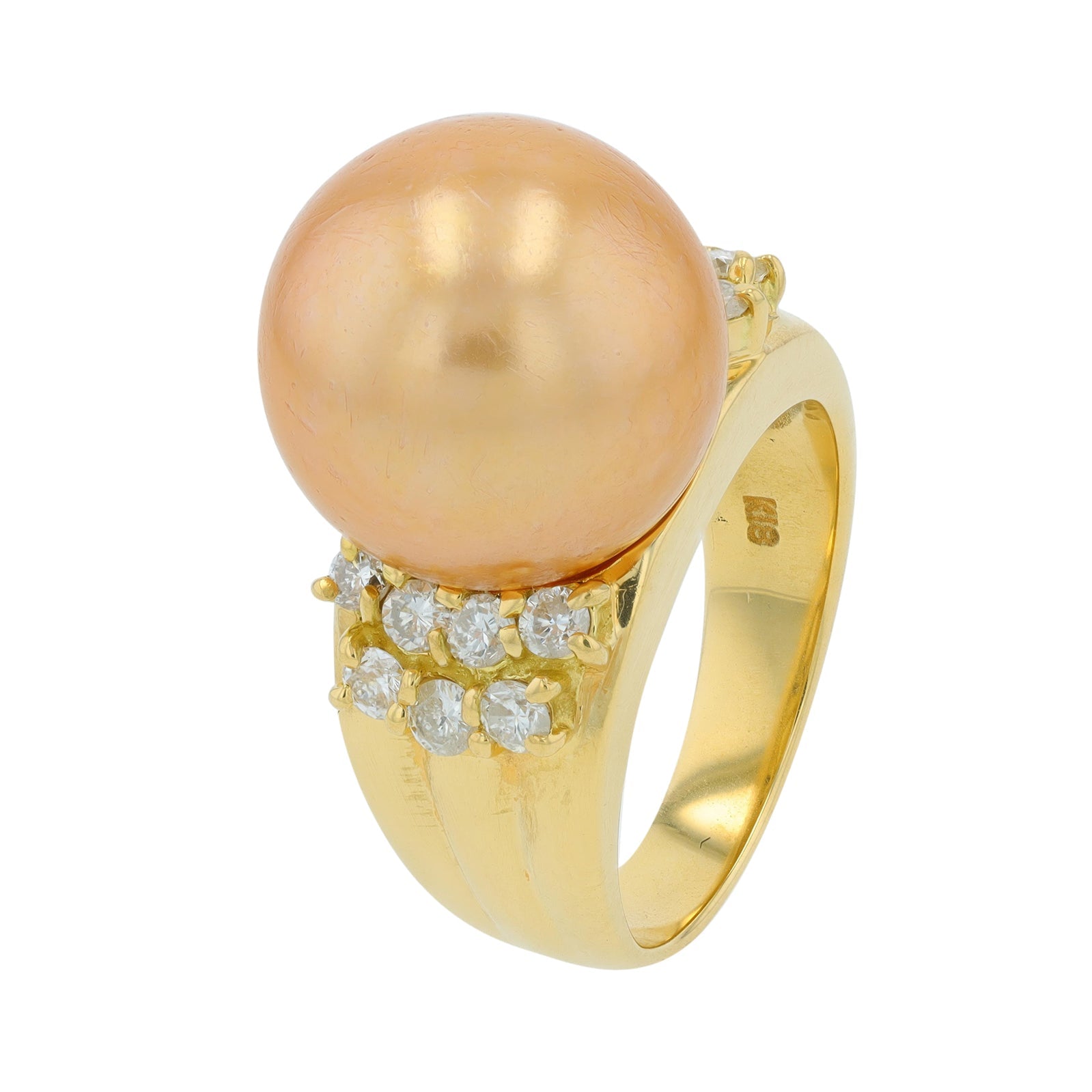 18K YG 13.5 MM Pearl Ring