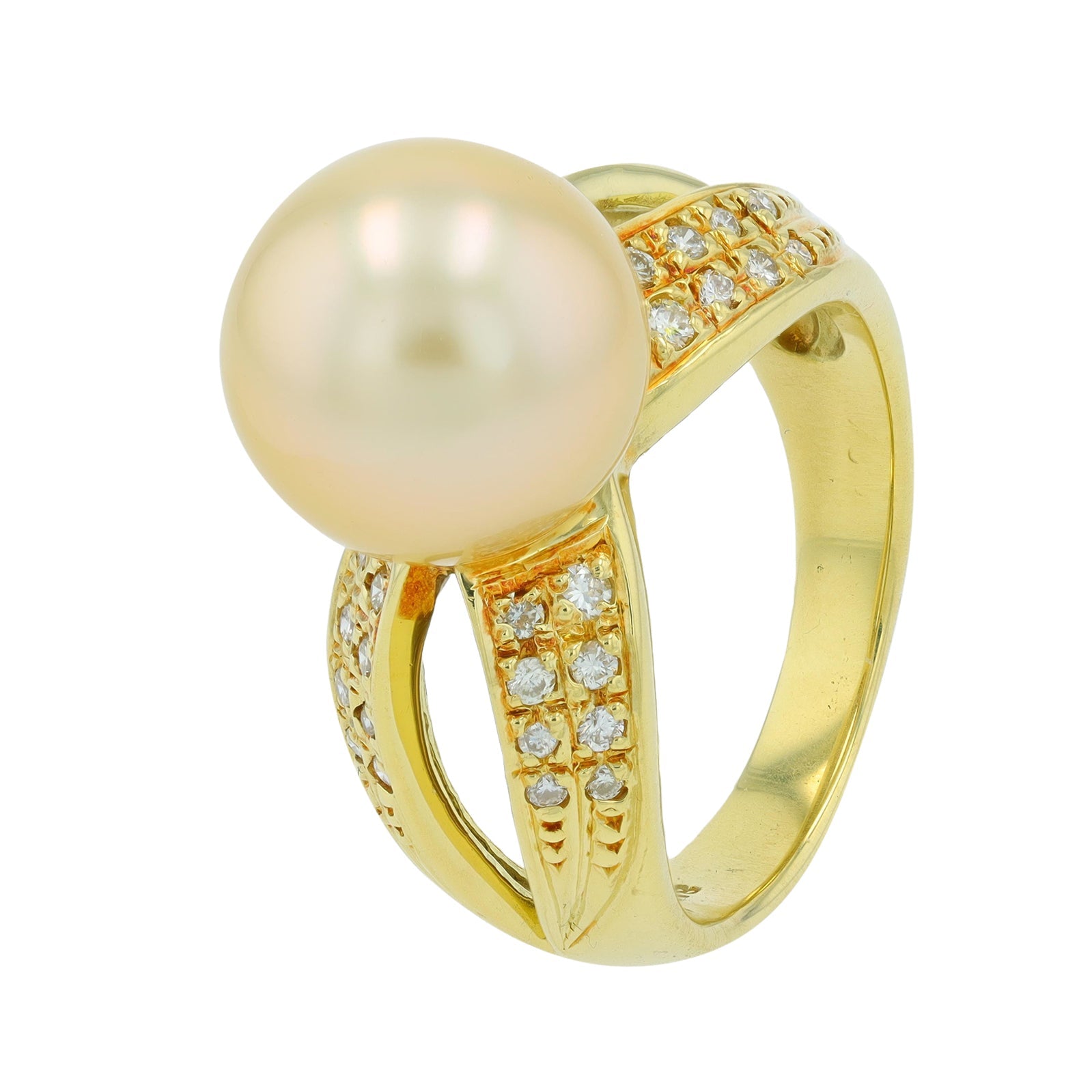18K YG 10.8 MM Pearl Ring
