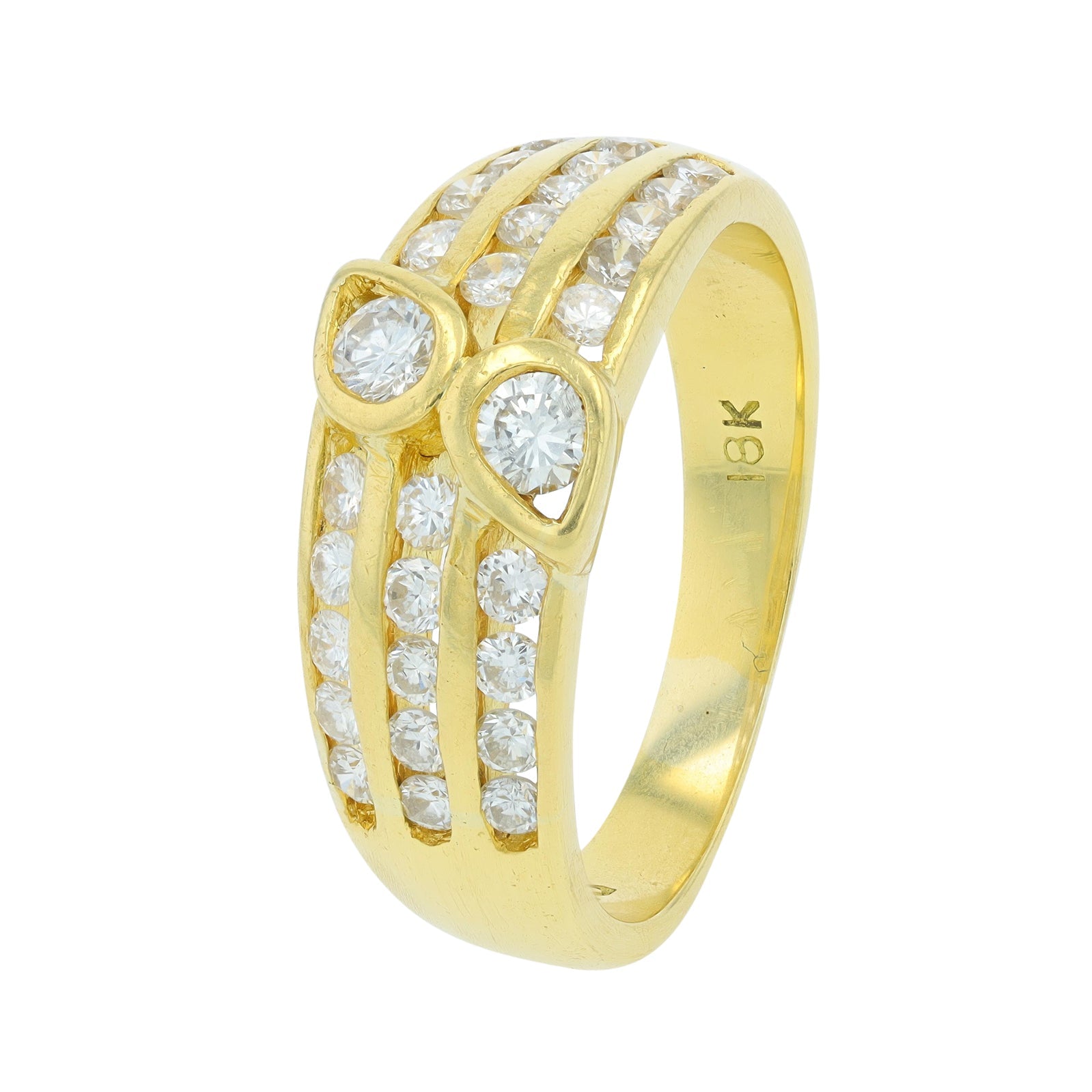 18K YG .75 CTW Diamond Ring