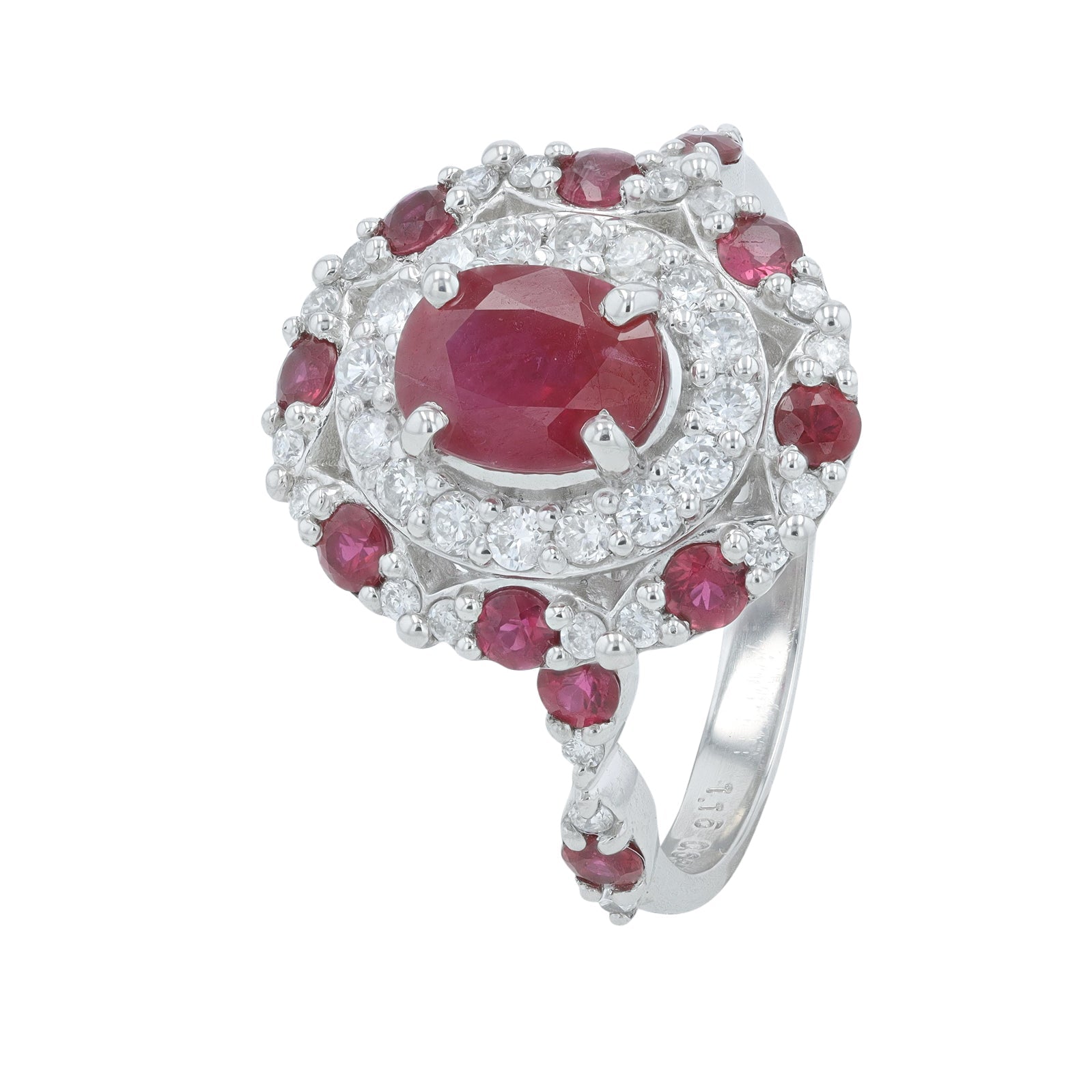 PT950 1.15 CTW Ruby Ring