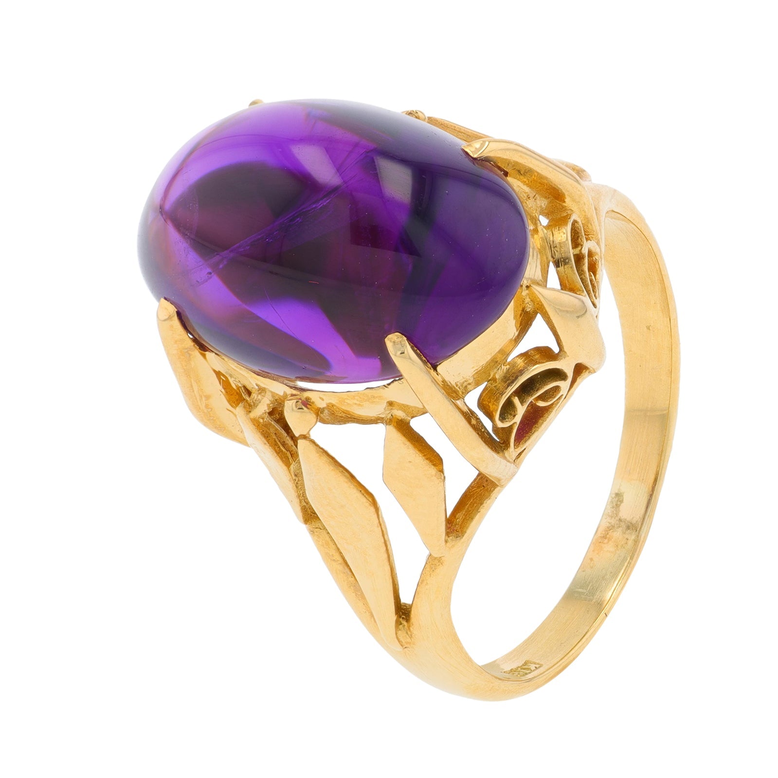 18K YG Amethyst Ring