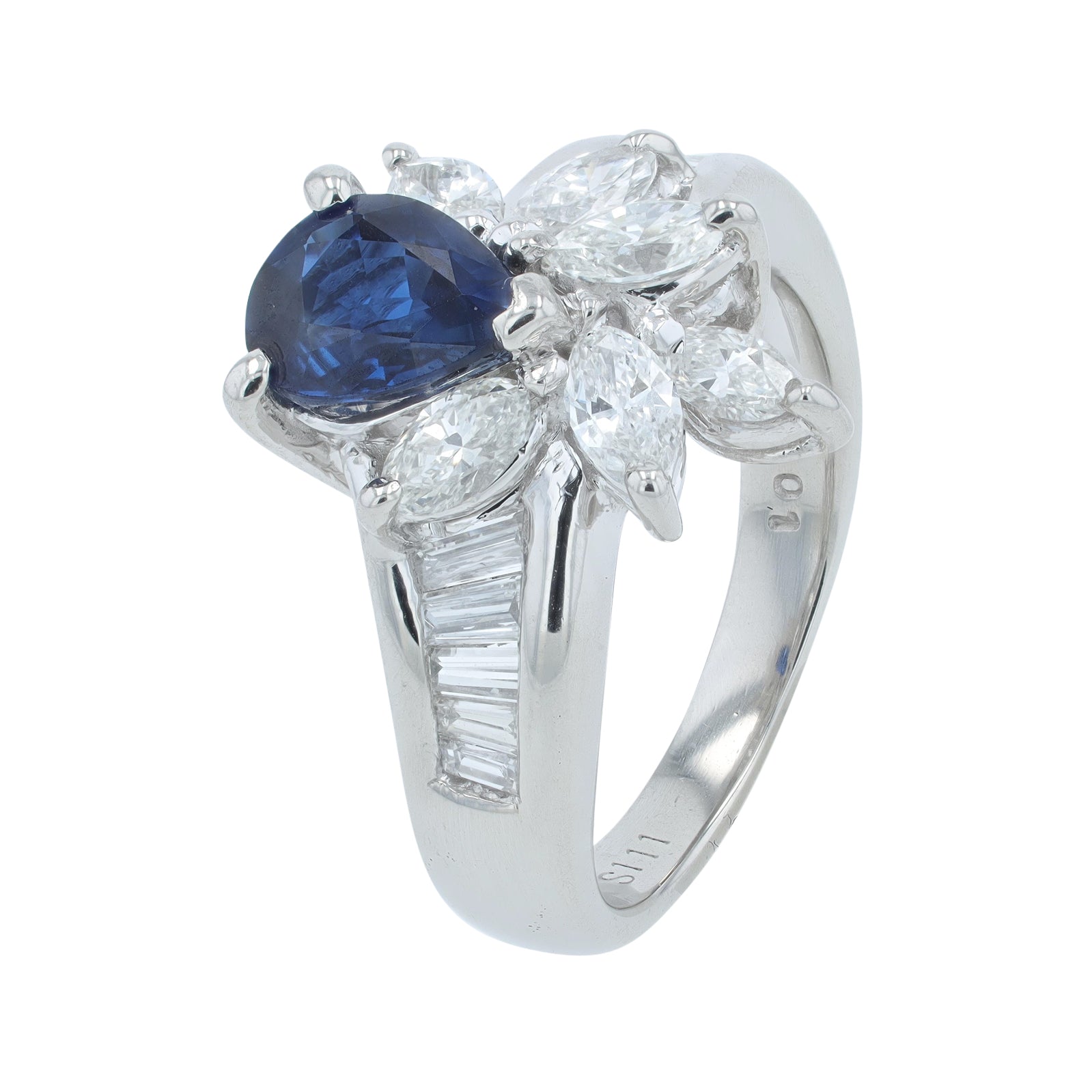 PT900 1.11 CT Sapphire Ring
