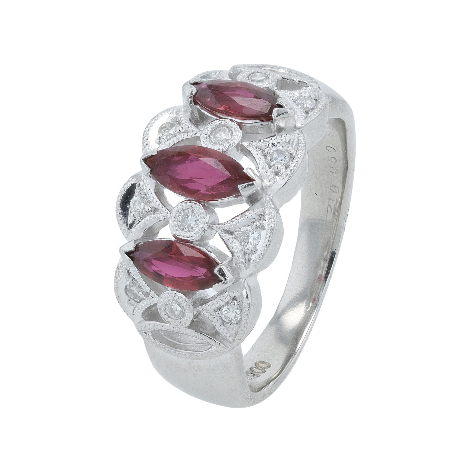 PT900 .98 CTW Ruby Ring