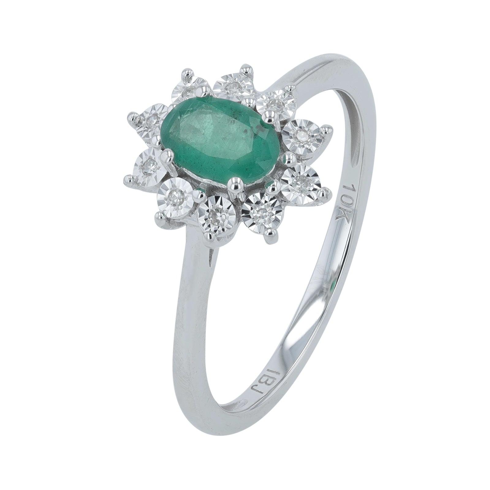 10K Gemstone Halo Ring<p><strong>More Colors Available</p></strong>