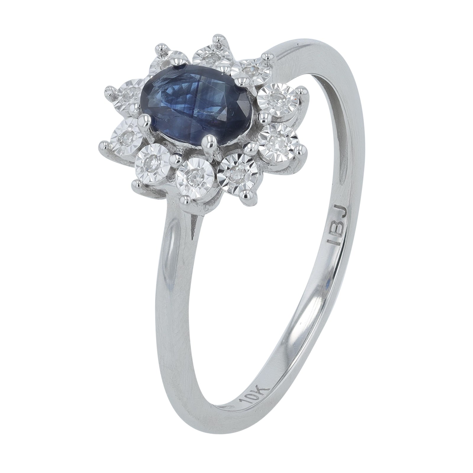 10K Gemstone Halo Ring<p><strong>More Colors Available</p></strong>