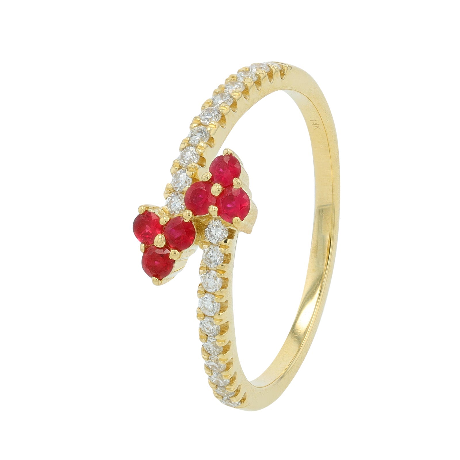 14K .45 CTW Ruby Bypass Ring<p><strong>More Colors Available</p></strong>