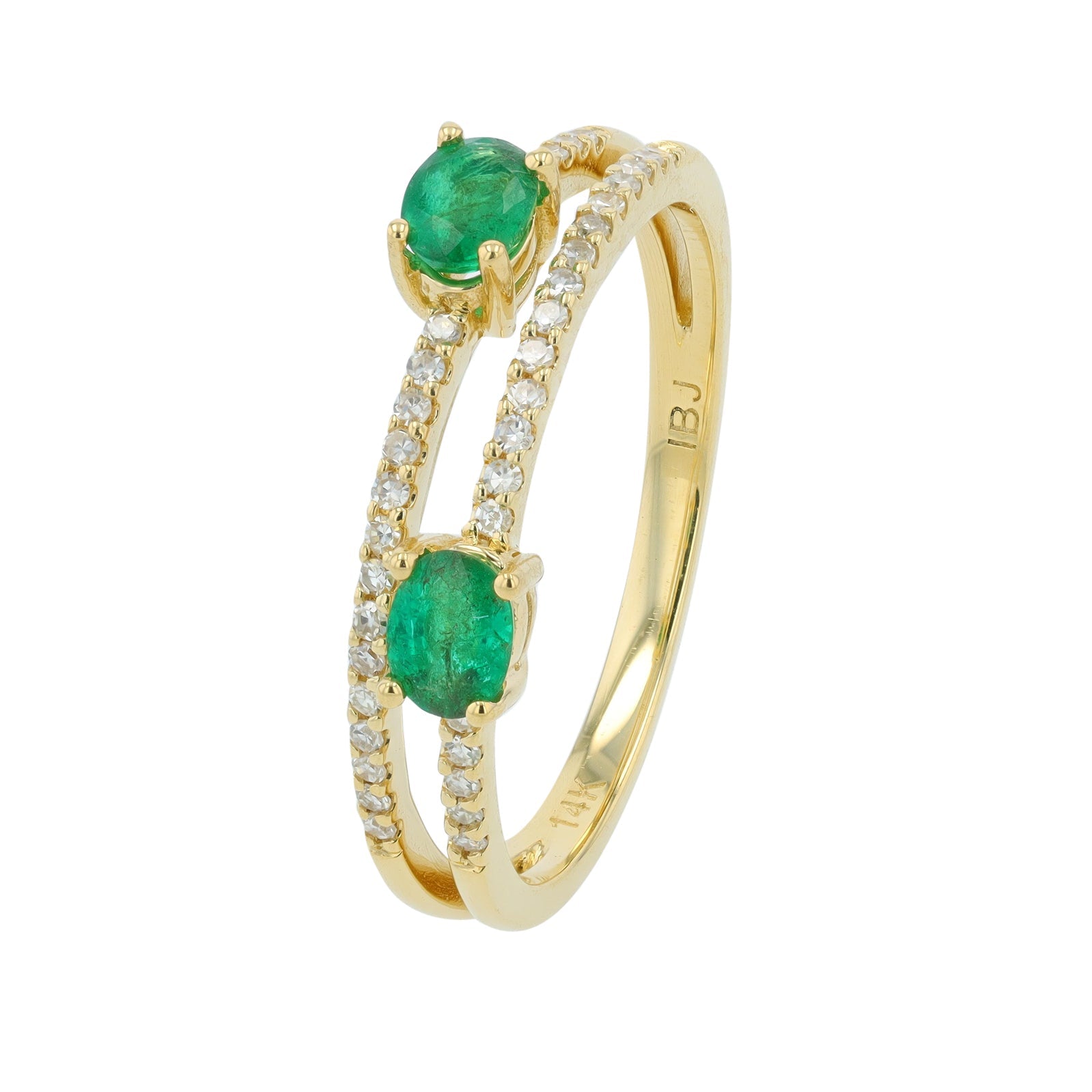 14K Gemstone Split Band Ring<p><strong>More Colors Available</p></strong>