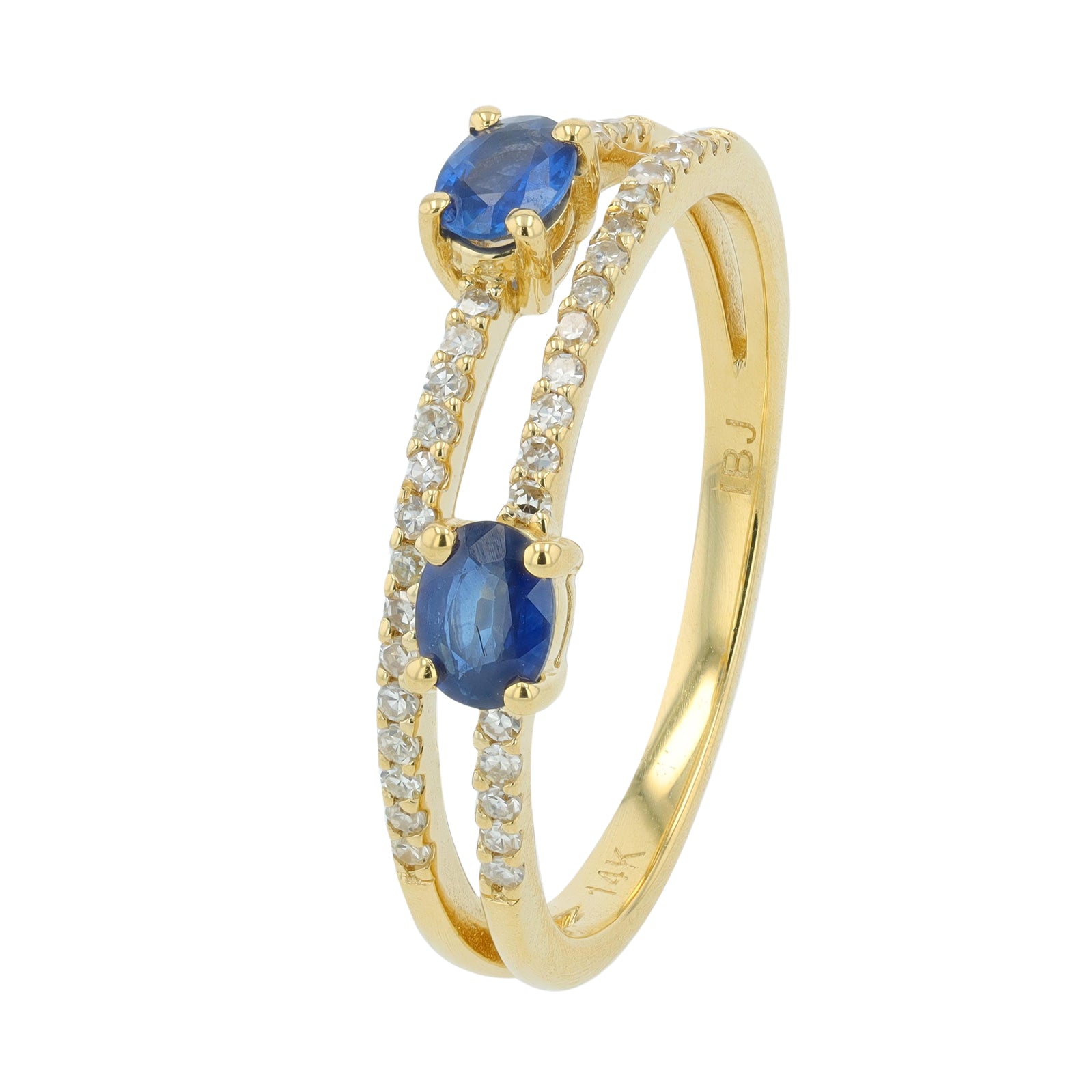14K Gemstone Split Band Ring<p><strong>More Colors Available</p></strong>