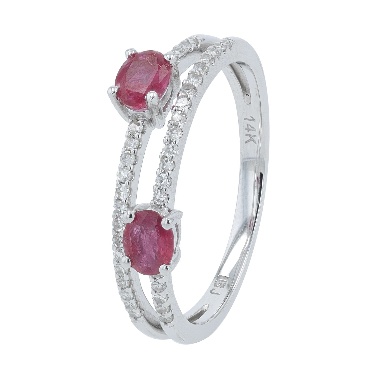 14K Gemstone Split Band Ring<p><strong>More Colors Available</p></strong>